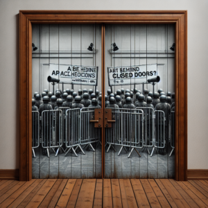 Загорело за закрытыми дверями. Выставка “Творчество в тени. Квартирные выставки 60-80-х годов” заставляет задуматься о наше время.