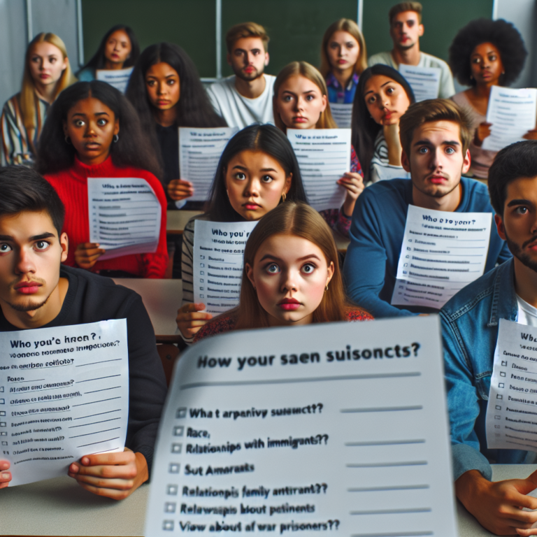 В школе в Липецке ученикам выдали анкету с провокационными вопросами о расе, семье, дружбе с мигрантами и отношении к военнопленным.