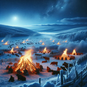 Мероприятия. В Сибири сожгли костры из туш скота. Завершение.