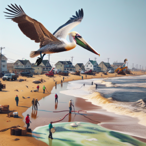 Редкая птица долетит до пляжа. В Анапе были обнаружены новые выбросы нефтепродуктов. Там снова проводят спасение птиц и очищают прибрежные участки от глины.