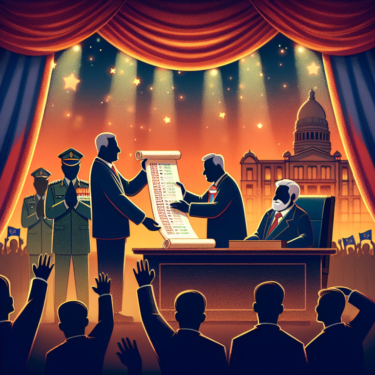 Ночная демократия. В ночи председатель ЦИК вручила президенту свиток с результатами выборов 2019 года. В этом сообщении все идеально.