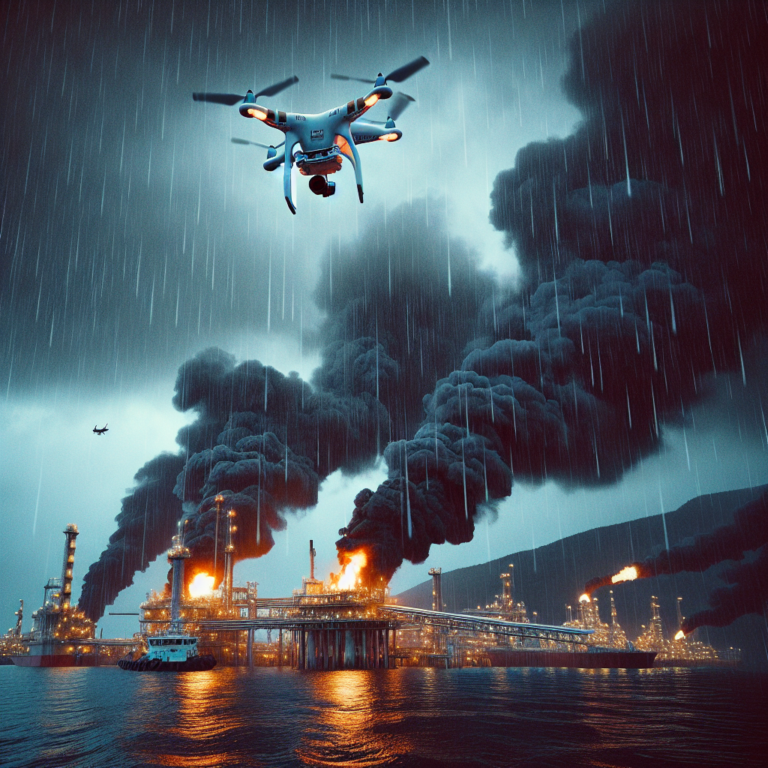 Нефтяной дождь пошел. После новой атаки беспилотников загорелся морской терминал Туапсе, и произошло разлив нефтепродуктов.