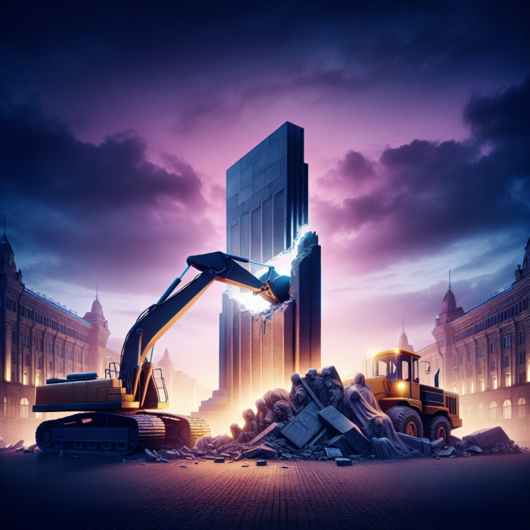 Noчные бульдозеры. В Томске был разрушен Камень скорби – памятник жертвам советских репрессий. Это произошло в день памяти жертв геноцида советского народа.