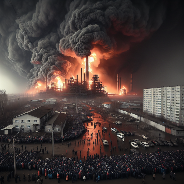 В Перми вспыхнул пожар на промышленном объекте, небо было закрыто дымом. В городе прошел «черный дождь».