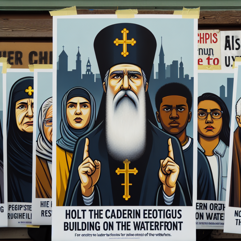 Патриарх Кирилл появился на плакате. Жители Юбилейного района Краснодара устраивают одиночные пикеты, требуя, чтобы глава РПЦ отказался от строительства храма на набережной.