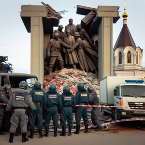 В Томске уже вторые сутки полиция не даёт снимать место сноса памятника жертвам репрессий. Его демонтировали из-за “угрозы обрушения гаража”.