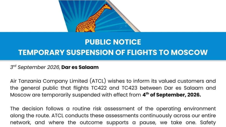 Авиакомпания Air Tanzania приостановила полеты в Москву по «причинам безопасности». Прямые рейсы были запущены всего два месяца назад.